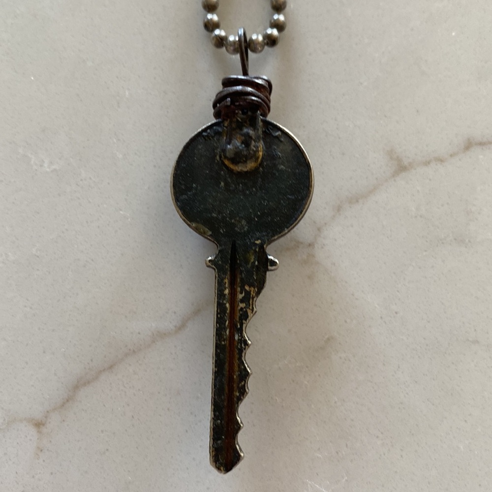 Handmade initial “J” KEY necklace. - Picture 4 of 5